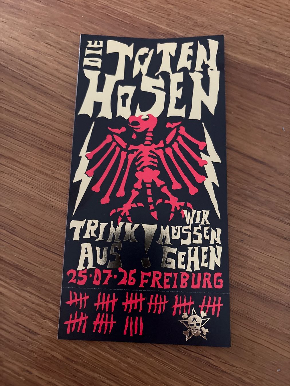 Biglietti: Die Toten Hosen – Nuovo (secondo la descrizione) da Uetendorf venduto da Bkiwi