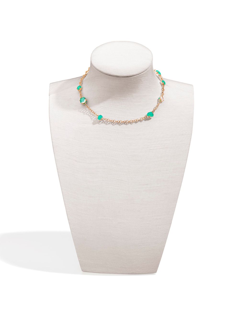 Pomellato Catenine: Collier Pomellato Capri en Or Rose Mat / Chrysoprases – Nuovo (secondo la descrizione) da Geneve venduto da iBest 1