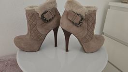 Guess Stiefeletten beige mit Fell Grösse 36 (wenig gebraucht