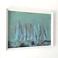 Sailboat Yacht Acryl Pop Art Bild Modern Segelschiffe Ocean