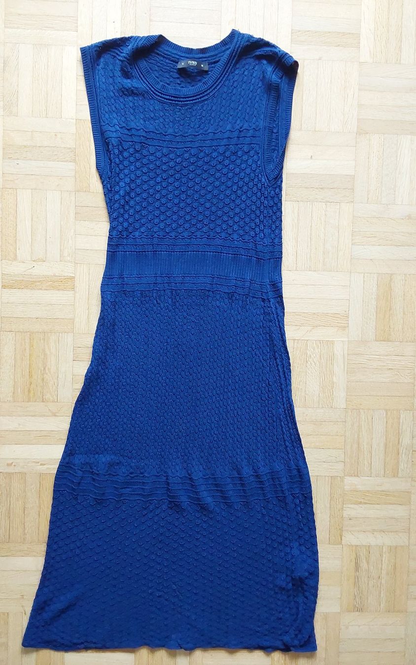 Ivko Vestiti: Strickkleid Ivko blau 38 – Usato da Köniz venduto da scopello12