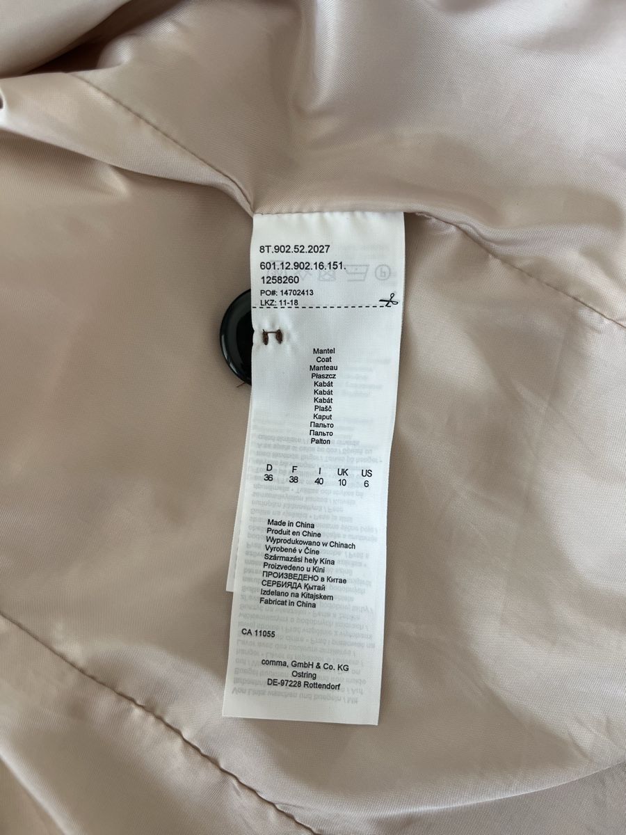 Comma Cappotti: Comma, Trenchcoat, Light coat , Gr. 36, Beige – Nuovo (secondo la descrizione) da Gümligen venduto da caron__ 5