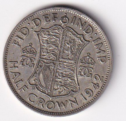 Alle Münzen: Grossbritanien half crown 1942 – Gebraucht aus Neuchâtel von karlpierrino