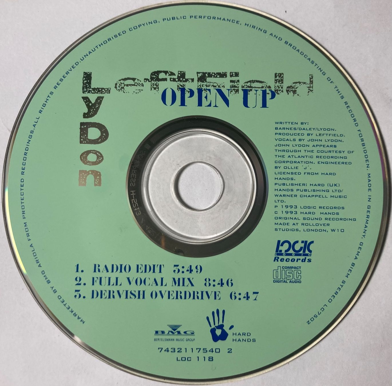 CD: LEFTFIELD, LYDON - OPEN UP – Usato da Poliez-Pittet venduto da Newtown-Records 1