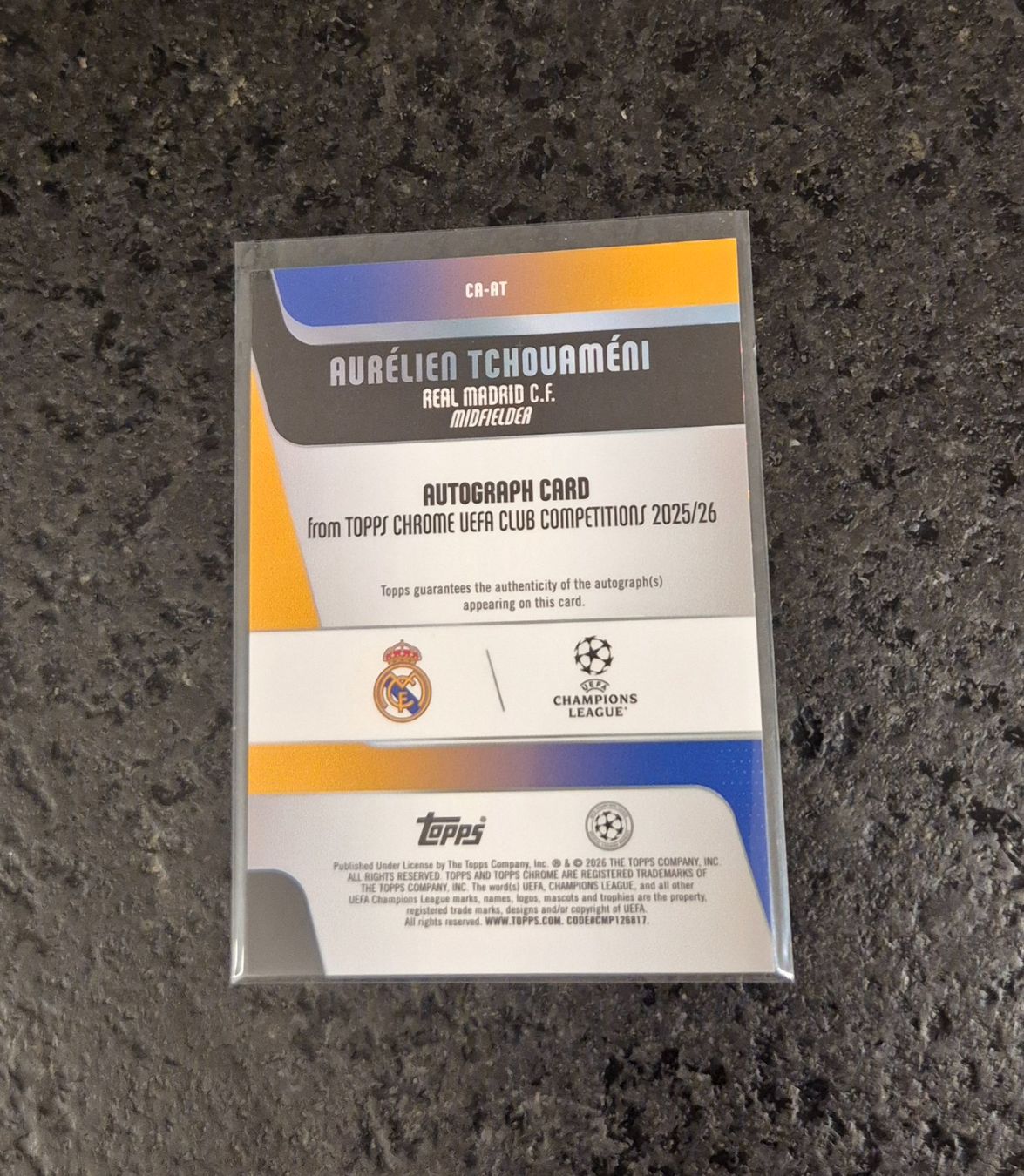 Topps Sammelbilder & Trading cards: Aurelien Tchouameni /75 Autogramm - Real Madrid - Topps – Neu (gemäss Beschreibung) aus Burg AG von Danoe 1