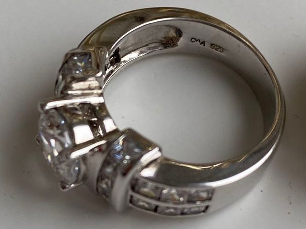 Anelli: Silber 925 Massive Solitär Zirkonia Ring – Nuovo (secondo la descrizione) da Givisiez venduto da sgu_k58r 2