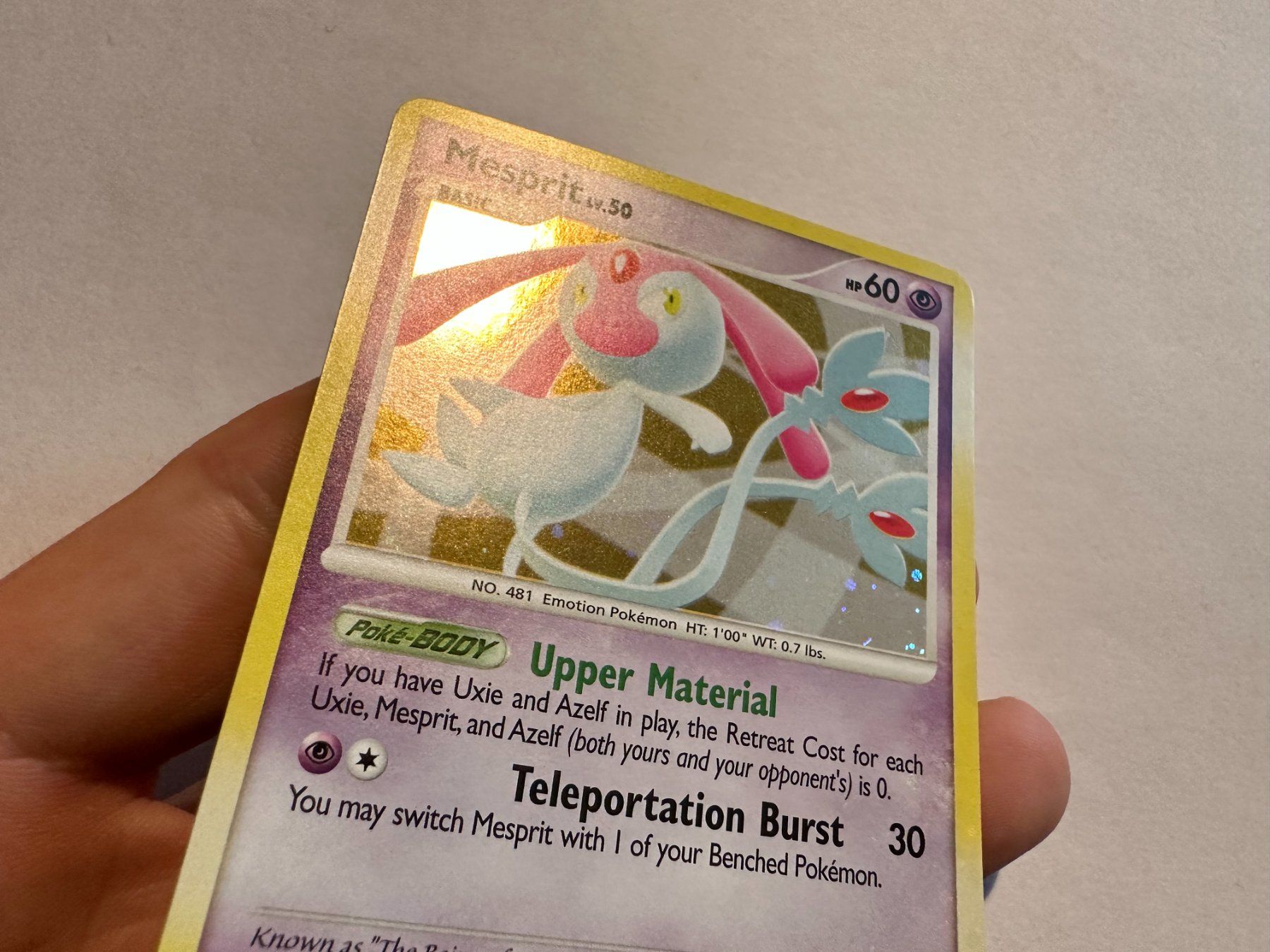 Pokémon Sammelbilder & Trading cards: Mesprit holo bleed D&P Mysterious Treasures EN – Gebraucht aus Hagendorn von Pokecollectorch 4