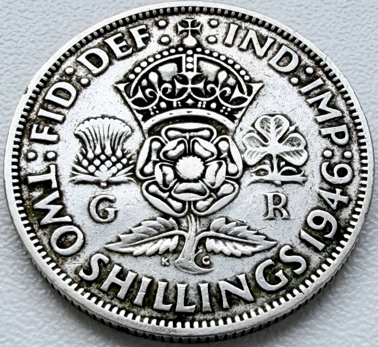 Tutti le monete: 2 Shillings 1946 George VI Silber – Usato da Sissach venduto da Valeriika 1