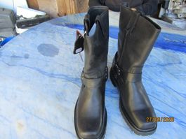 Biker Lederboots Grösse 43 schwarz