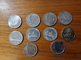Konvolut Italien 500 Lire Silber Münzen (10 Stk.) ss (C54)