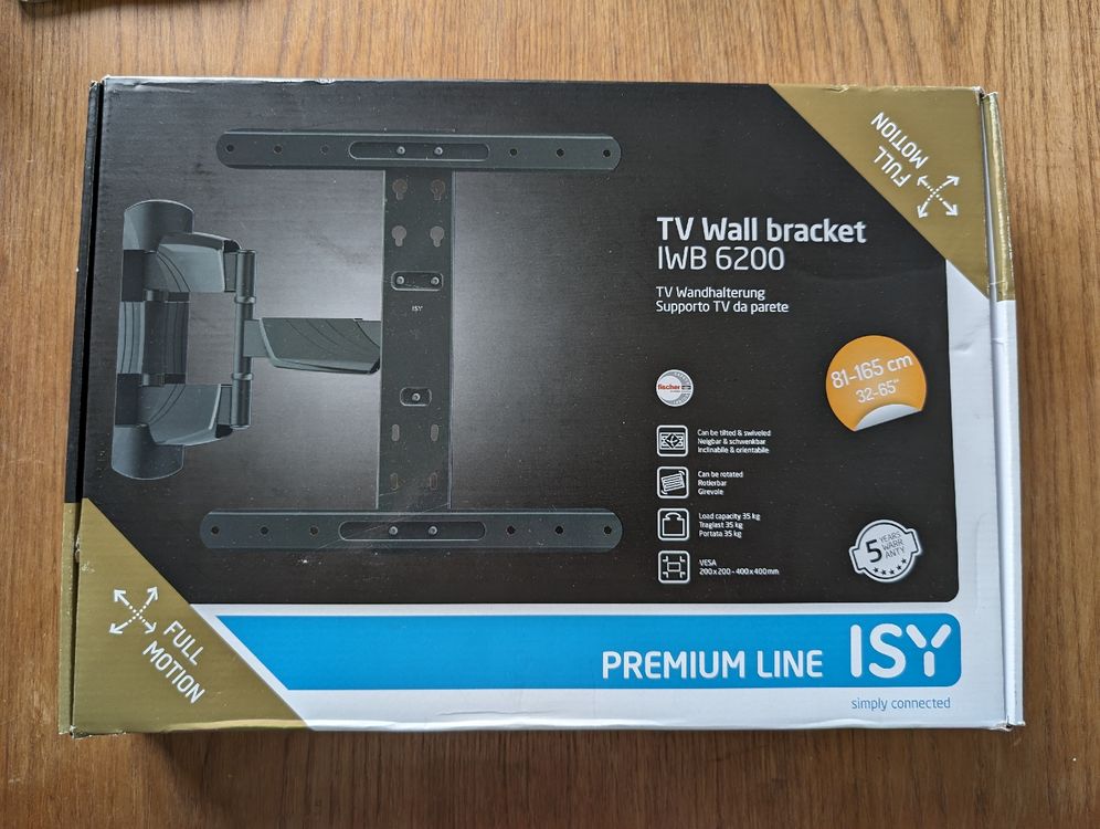 ISY IWB 6200 - TV-Wandhalterung (32 " bis 65 "), Schwarz (Neu und ...
