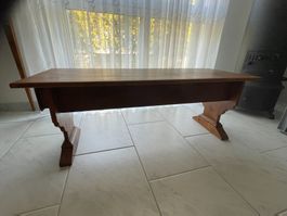 ALTE HOLZBANK  MIT SEITEN-SCHUBLADEN