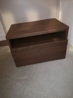 Kleiner Nachttisch, Holz dunkelbraun, Schublade, Top!