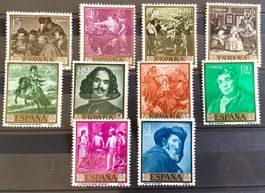 1959 Spanien Gemälde Diego  Velàzquez - Satz ** Mi- 1135-44