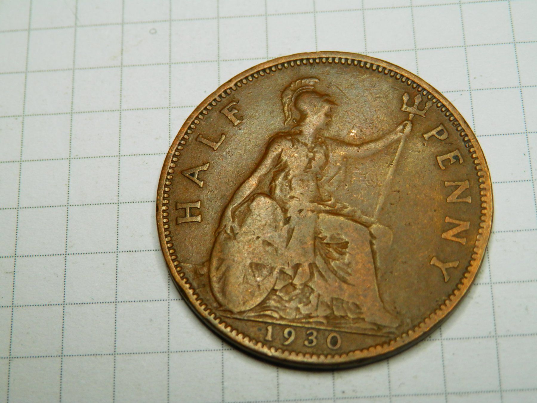 Tutti le monete: Großbritannien ½ Penny, 1930 – Usato da Weiach venduto da weiach81