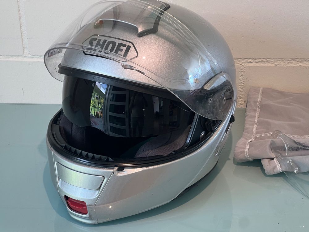 Motorrad-Klapphelm Shoei Neotec 1, silber , Grösse M57-58cm | Kaufen ...