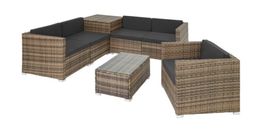 Rattan Lounge Pisa, natur - Gratis Versand