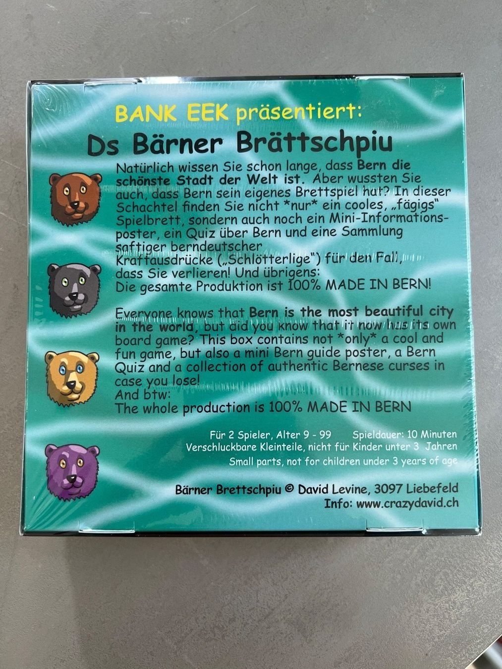 Giochi: Bärner Brettspiel - Gesellschaftsspiel - neu – Nuovo e nell'imballaggio originale da Schafhausen im Emmental venduto da Herzrose 1