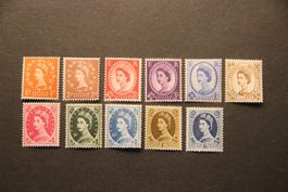 Grossbritannien 1952-1954 Definitives Elizabeth II**