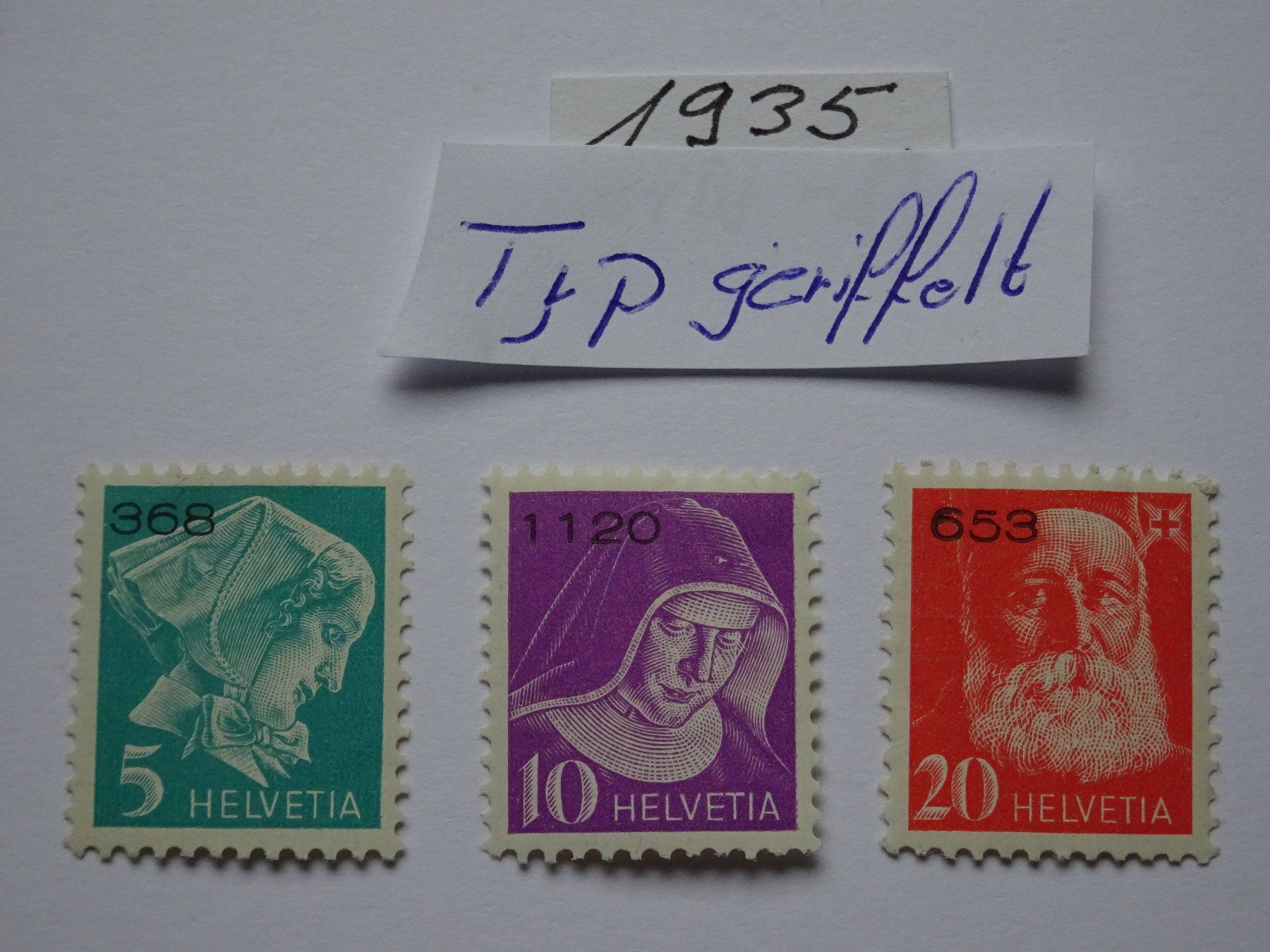 Tutti i francobolli: Porto 1935* geriffelt – Nuovo (secondo la descrizione) da Aadorf venduto da Chnorli-Furz