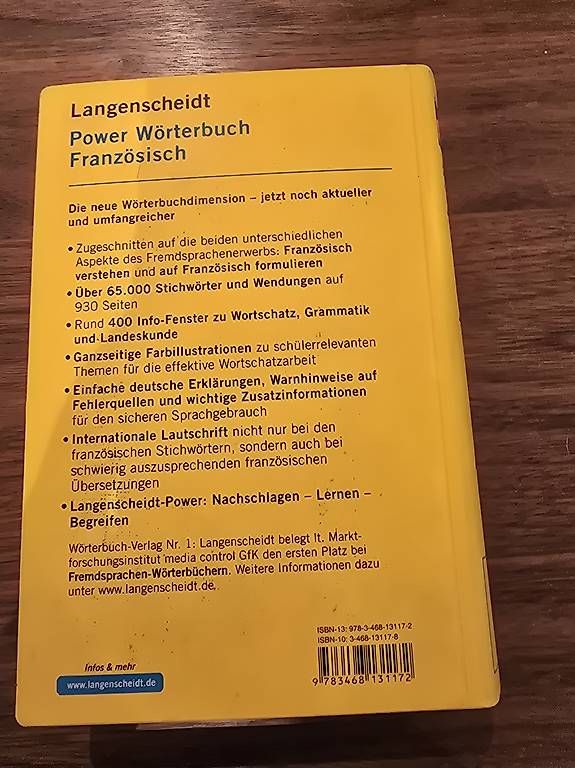 Libri: Französisch Power Wörterbuch  – Usato da Rheinfelden venduto da Sab_ry9j