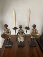 3er Lot Orientalische Diener Kerzenleuchter und 2 Schalen