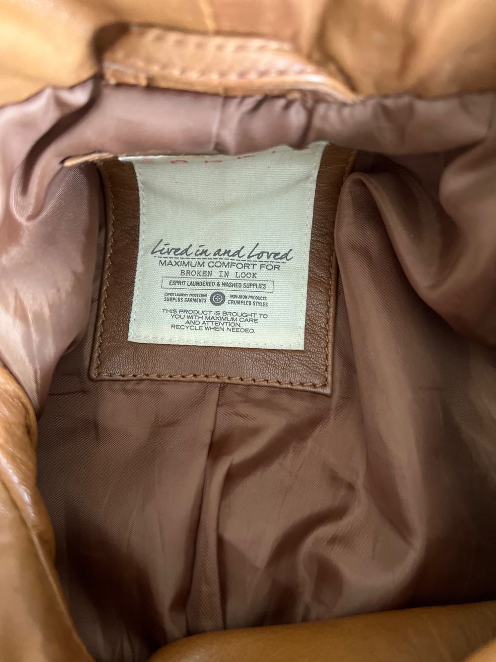 Esprit Giacche: Esprit Lederjacke, Gr. 34/36 Cognac – Usato da Ebmatingen venduto da Mistelu 5
