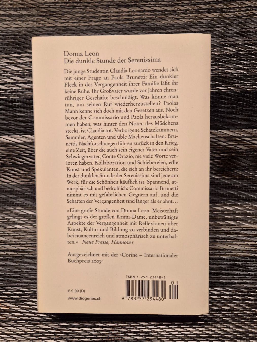 Bücher: Donna Leon: "Die dunkle Stunde der Serenissima" – Gebraucht aus Rüttenen von Mushorn 1