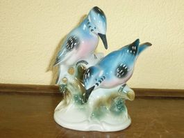 Eisvogel Paar Porzellan Wagner Apel GDR Handarbeit