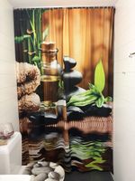 Wellness-Vorhang Bambus Steine