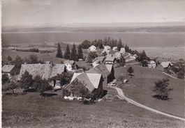 Walzenhausen (AR) Rüti-Moos mit Ferienhäuser g. Bodensee.