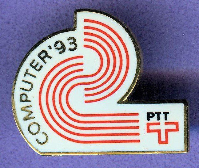 Placchette & Badge: PTT   COMPUTER '93 – Usato da Winterthur venduto da Sammleroase