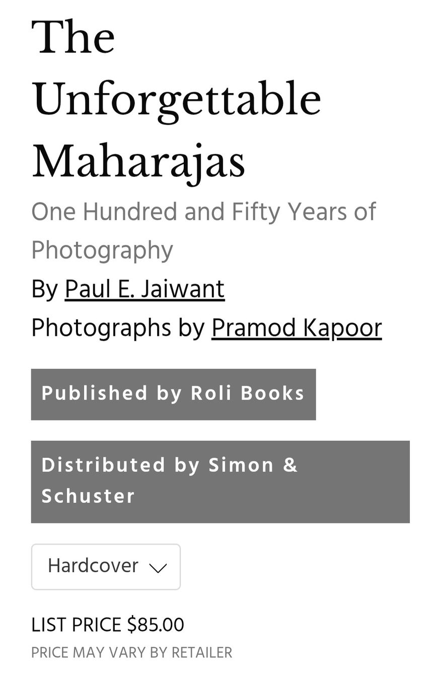 Libri: THE UNFORGETTABLE  MAHARAJAS – Usato da Biel-Bienne venduto da GPM05 5