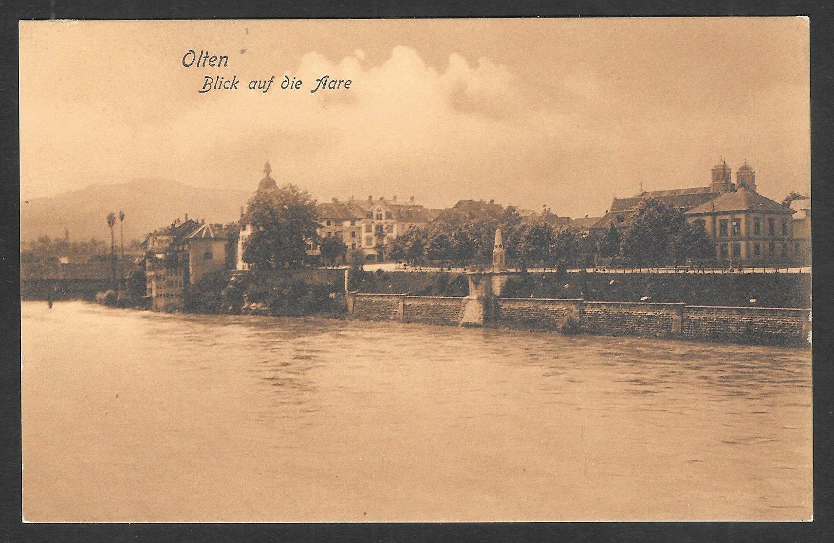 Cartoline postali: Olten Teilansicht Blick auf die Aare – Usato da Olten venduto da clotaldi