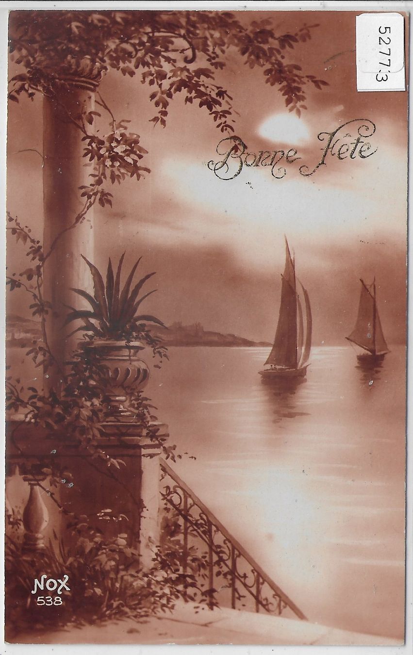 Ansichtskarten: Lac Leman - Bonne Fete - Barque – Gebraucht aus Ettingen von Kartenplanet