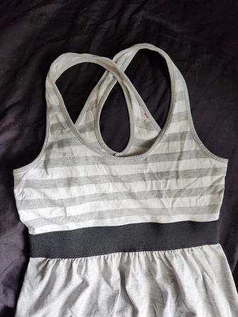 Tom Tailor Kleid, sportlich, grau/weiss