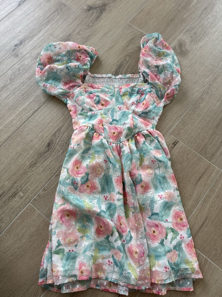 Shein Vestiti: Robe d'été fleurie avec manches bouffantes – Nuovo (secondo la descrizione) da Wohlenschwil venduto da Raptor2310 1