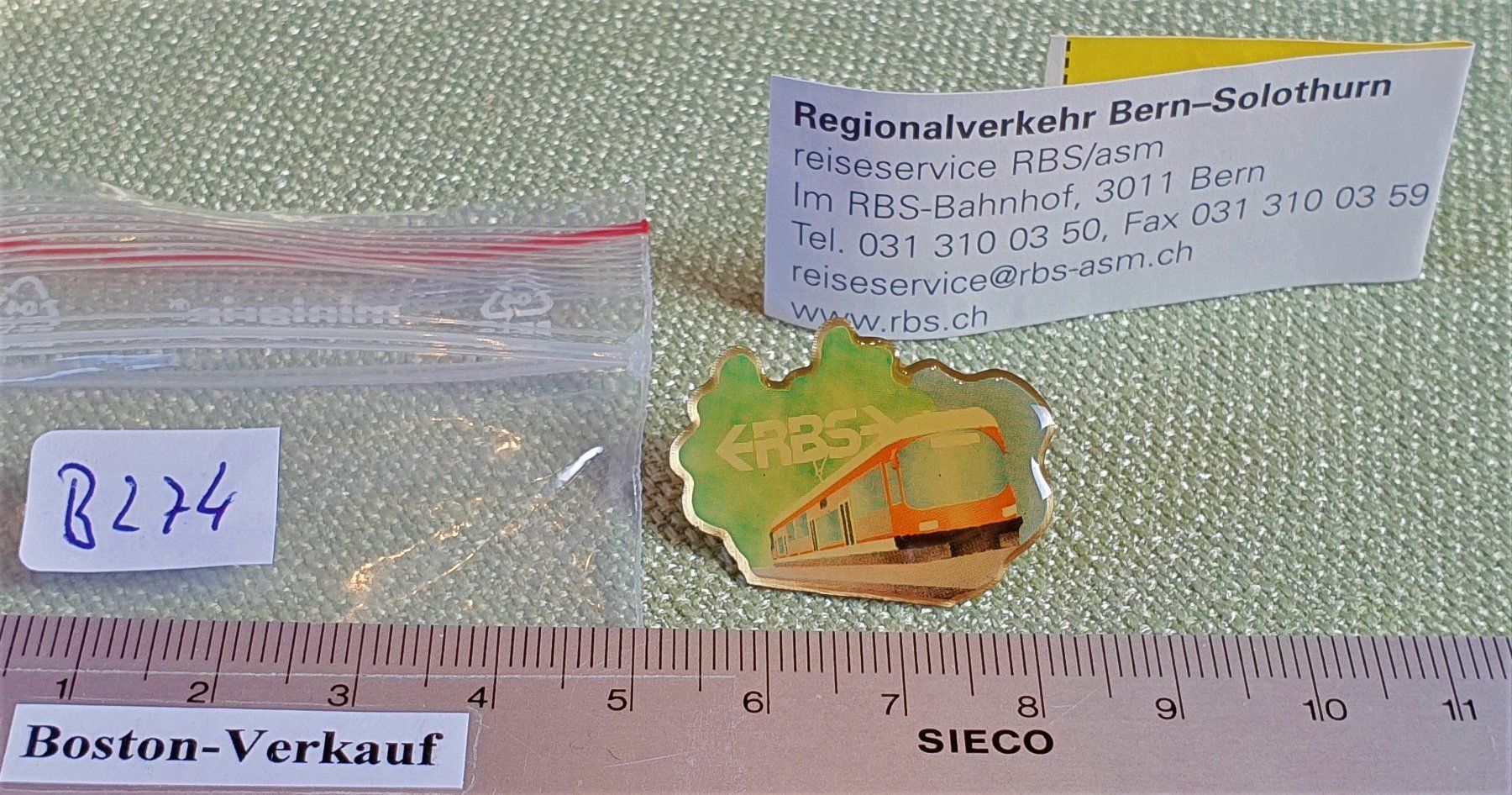Spille: B274  Pin Regionalverkehr Bern-Solothurn – Usato da Reinach BL venduto da Boston-Verkauf 2