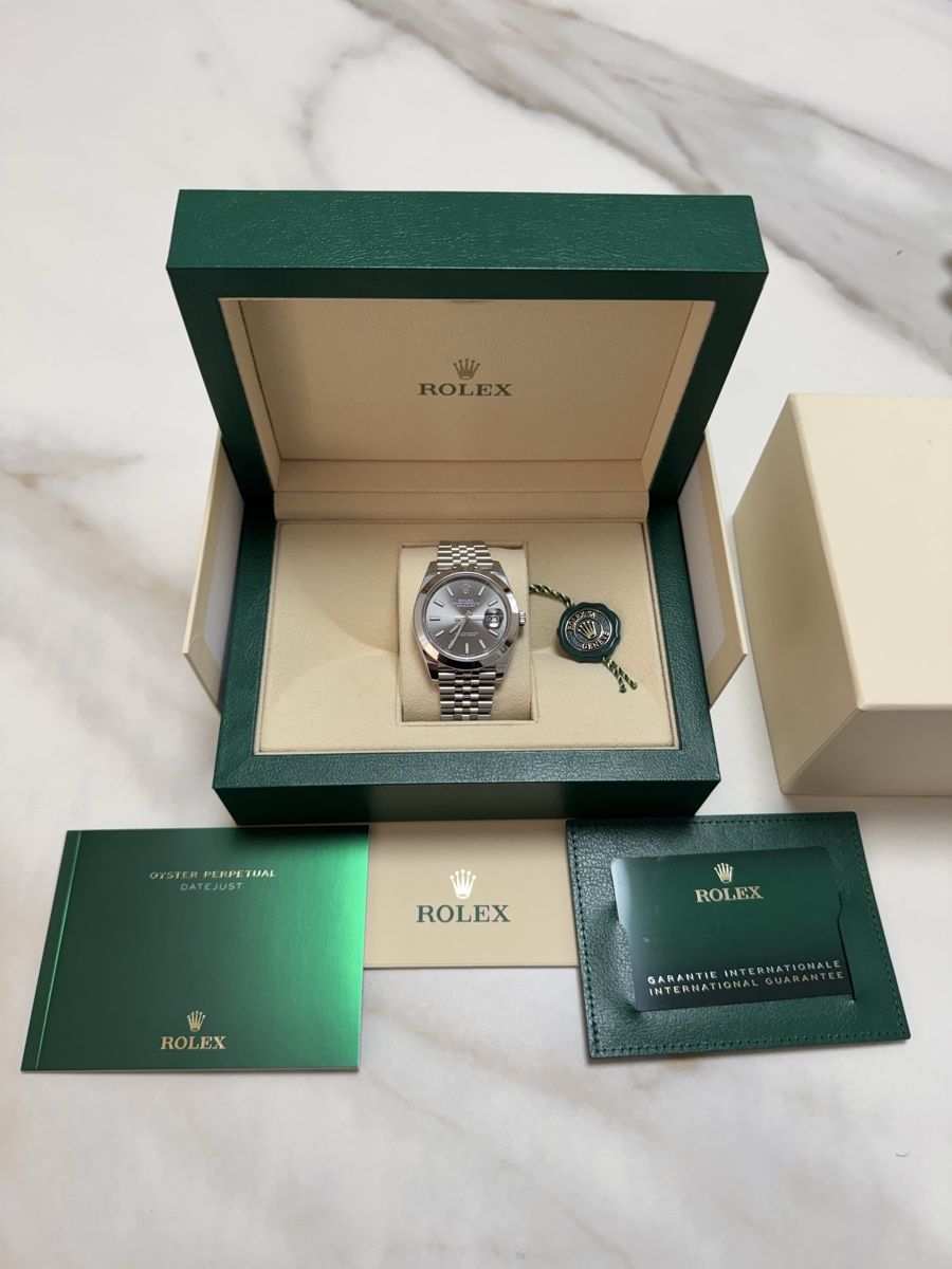 Rolex Orologi: Rolex Datejust 41 Rhodium Jubilee Full Set – Usato da Goldach venduto da Anfield02