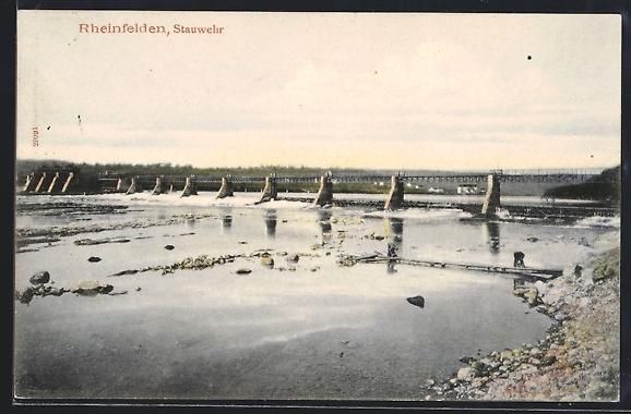 Cartoline postali: AK Rheinfelden, Stauwehr – Usato da Berlin venduto da bartko-reher