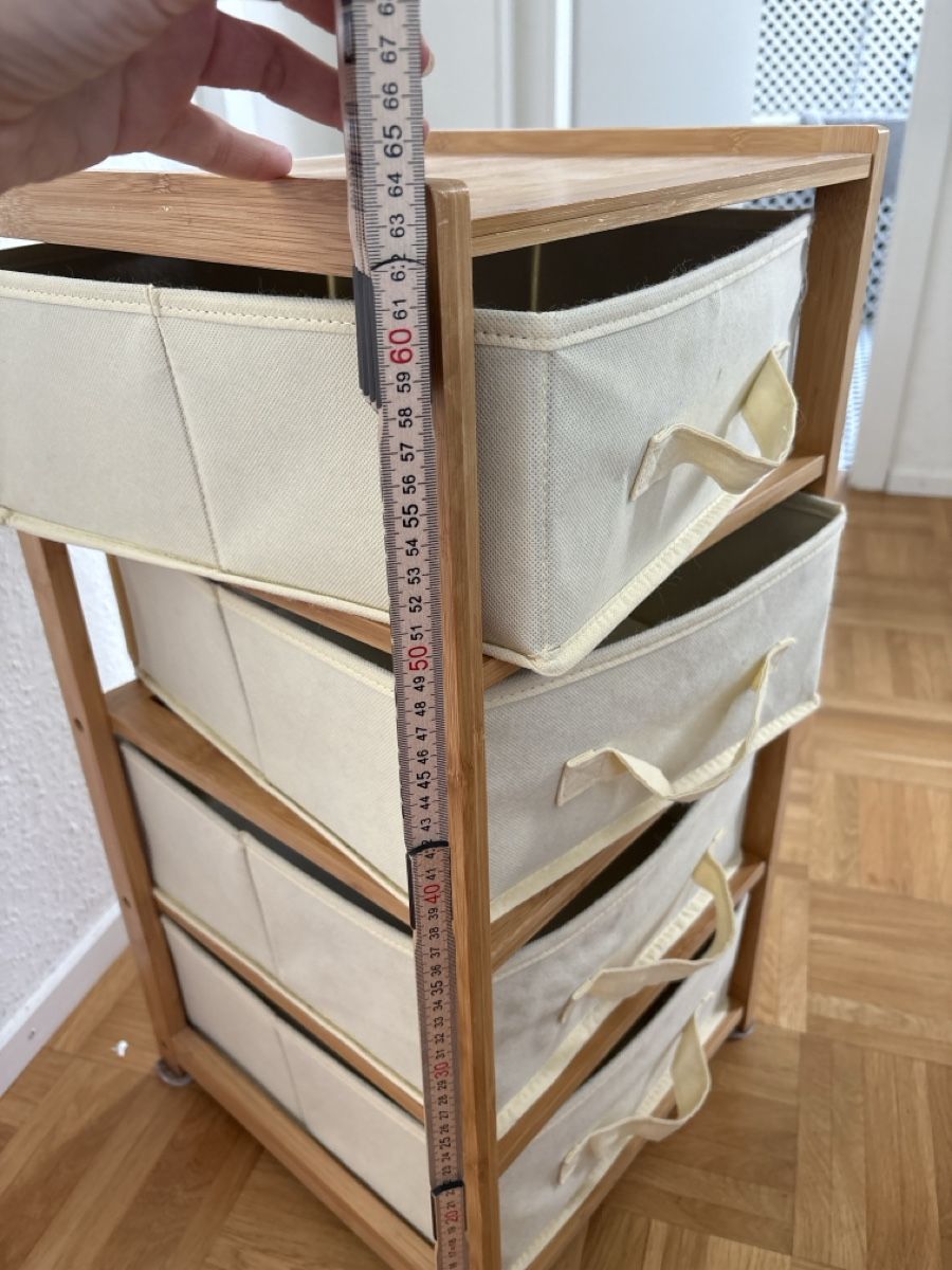 Cassettiere: Schubladenschrank mit 4 Stoffschubladen hellbeige – Usato da Zürich venduto da mic_978d 3