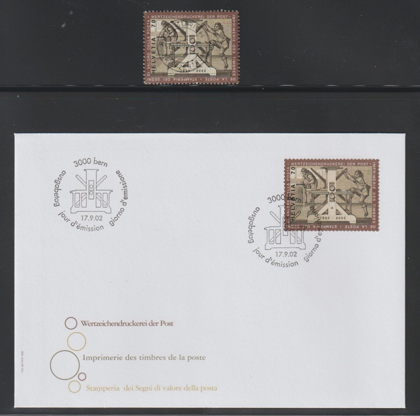 Alle Briefmarken: 2002 Wertzeichendruckerei – Gebraucht aus Frauenfeld von ottoleo