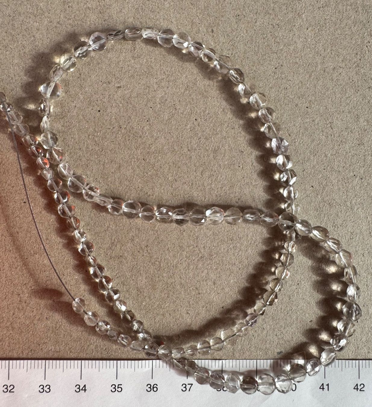 Catenine: Quartz  4 bis 5 mm!!!  facettiert  46 cm   unikat – Nuovo e nell'imballaggio originale da Leuggern venduto da gemshow