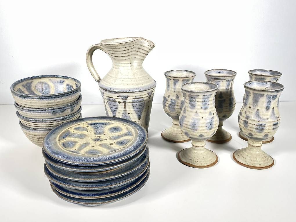 Set di piatti: Traumhaftes Keramik Set von Burley Pottery – Usato da Zürich venduto da Hedwig-steig