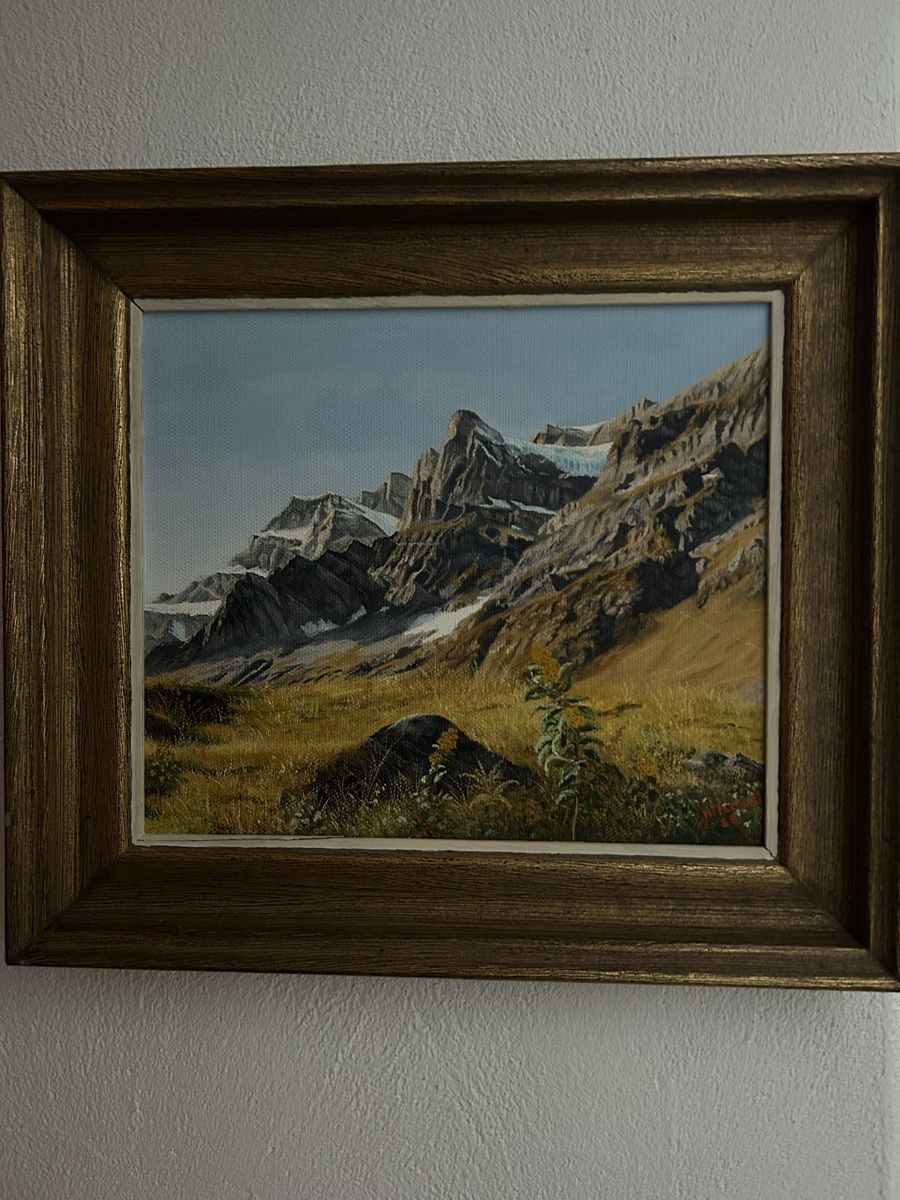 Gemälde: Hans Tschudi, Gebirgslandschaft – Gebraucht aus Trimmis von Maripet