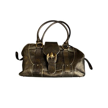AW2007 ROBERTO CAVALLI gold leather bag vintage