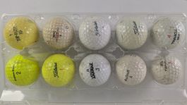 Golfbälle Diverse Marken, 10 Stück - Ideal für Anfänger