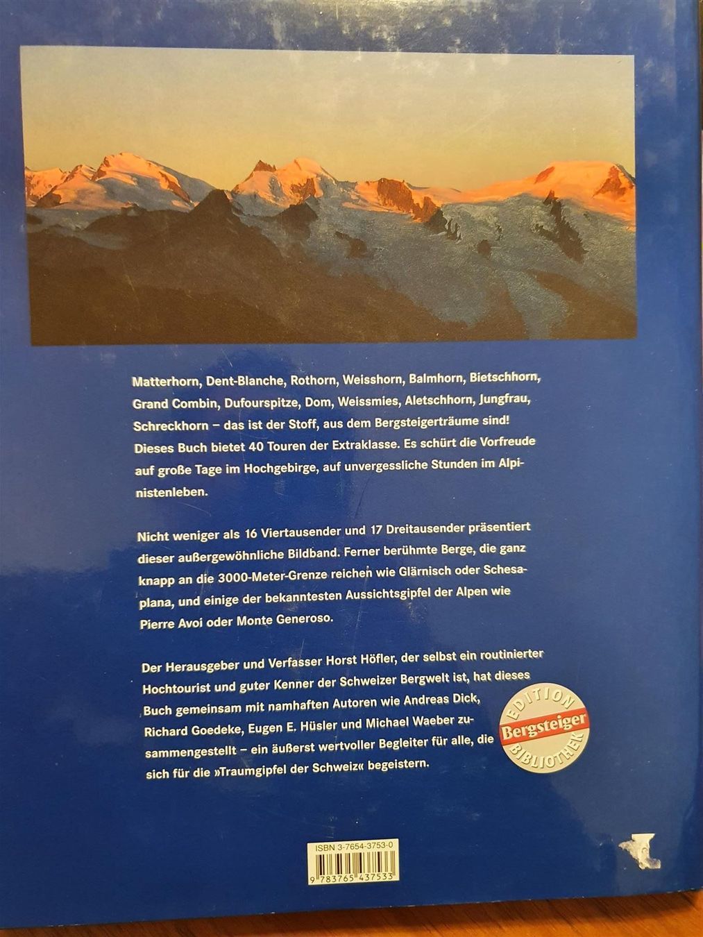 Pareti & prese d'arrampicata: Buch: Die Traumgipfel der Schweiz – Usato da Bern venduto da schatzheber 1