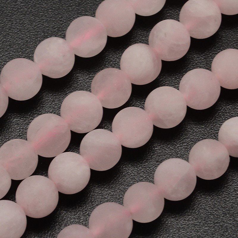 Perlen (unechte): Rosenquarz Perlen 4mm   matt  1 Strang – Neu (gemäss Beschreibung) aus Alpnachstad von perlengaby