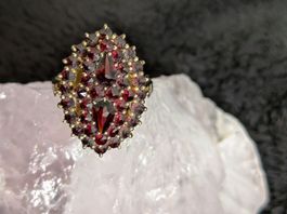 Granatring Silber 800